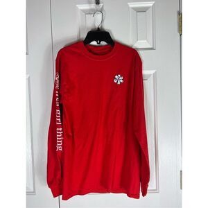 NWT It’s A Girl Thing Womens Red Holly Dolly Shirt Size Small